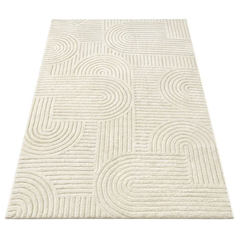 Tapis de Salon Géométrique à Relief 3D