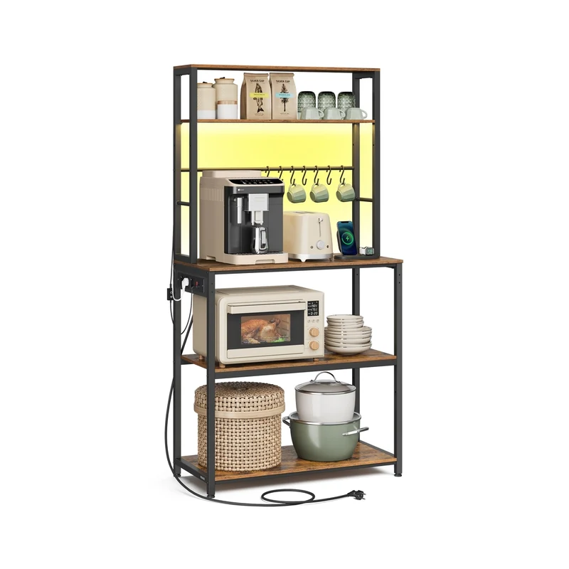 Étagère cuisine LED multiprise