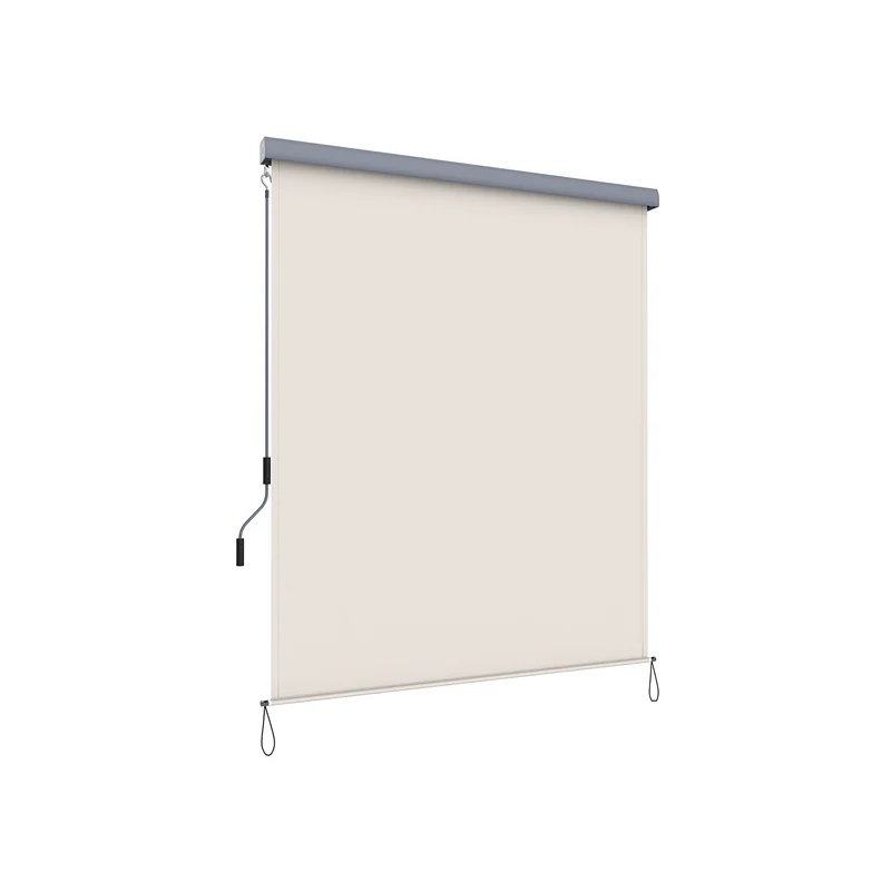 Store vertical brise-vue rétractable paravent d’extérieur pare-soleil pour balcon 180 x 250 cm patio terrasse et jardin avec boîtier protection de vie privée beige 12_0001853