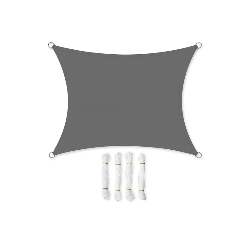 2 x 3 m voile d’ombrage hydrofuge 93% de protection uv en polyester résistant à la déchirure résistant aux intempéries pour terrasse jardin camping anthracite gsh23bk 12_0001735