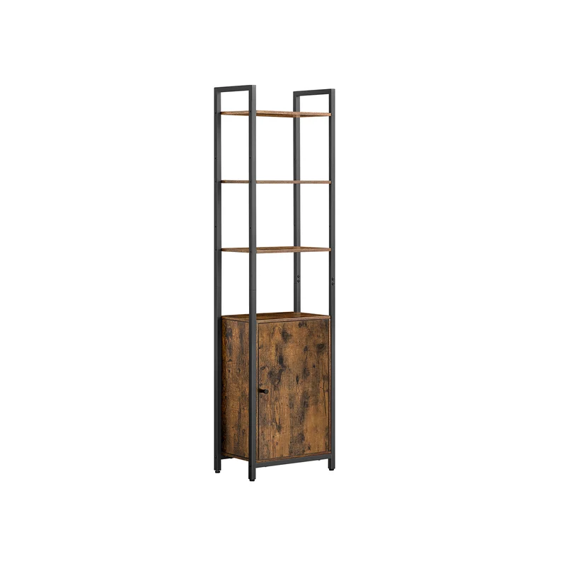 Bibliothèque verticale à 6 niveaux avec porte structure en métal
