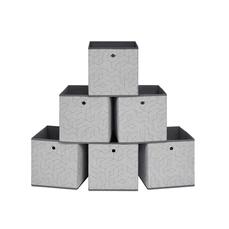 6 Boîtes de rangement gris