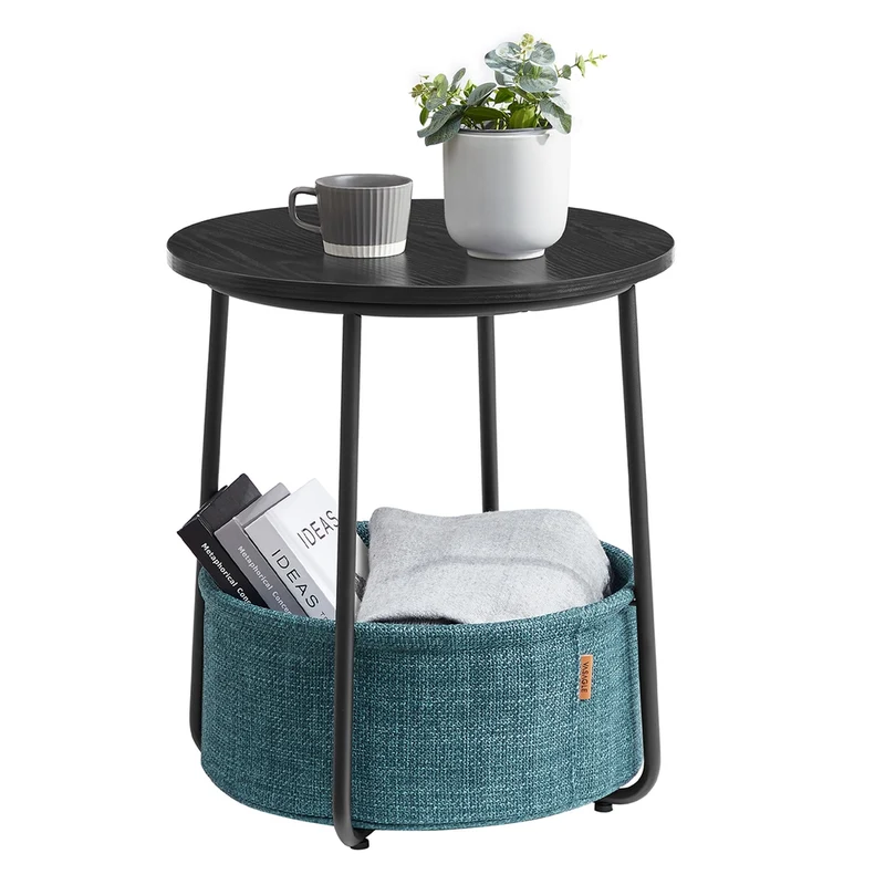Petite table basse ronde avec rangement