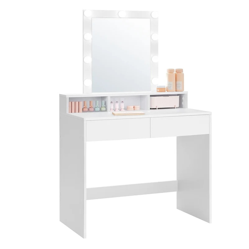 Coiffeuse avec miroir LED