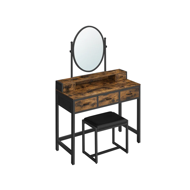 Coiffeuse avec tabouret et miroir