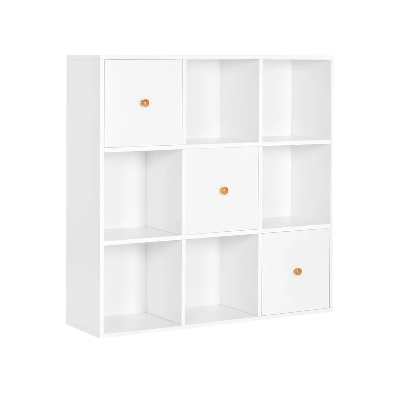 Bibliothèque 9 cubes blanc