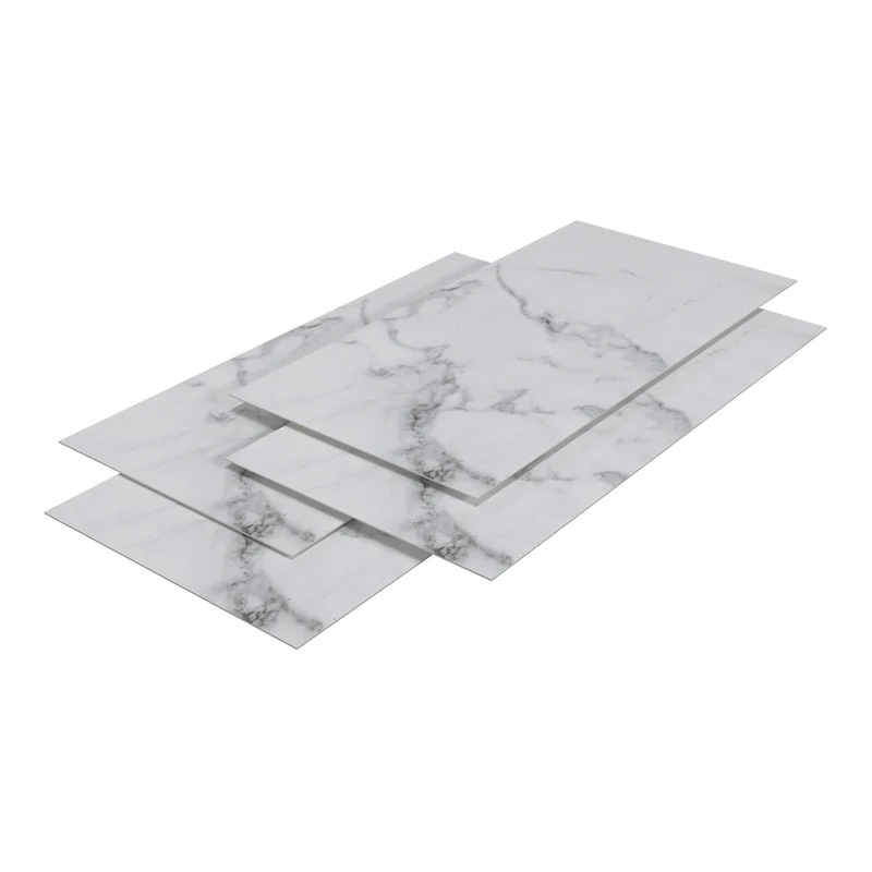 Set de 16 panneaux muraux décoratifs 120 x 60 cm marbre blanc 03_0010569