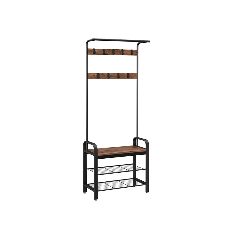 Meuble d'entrée avec banc et étagère