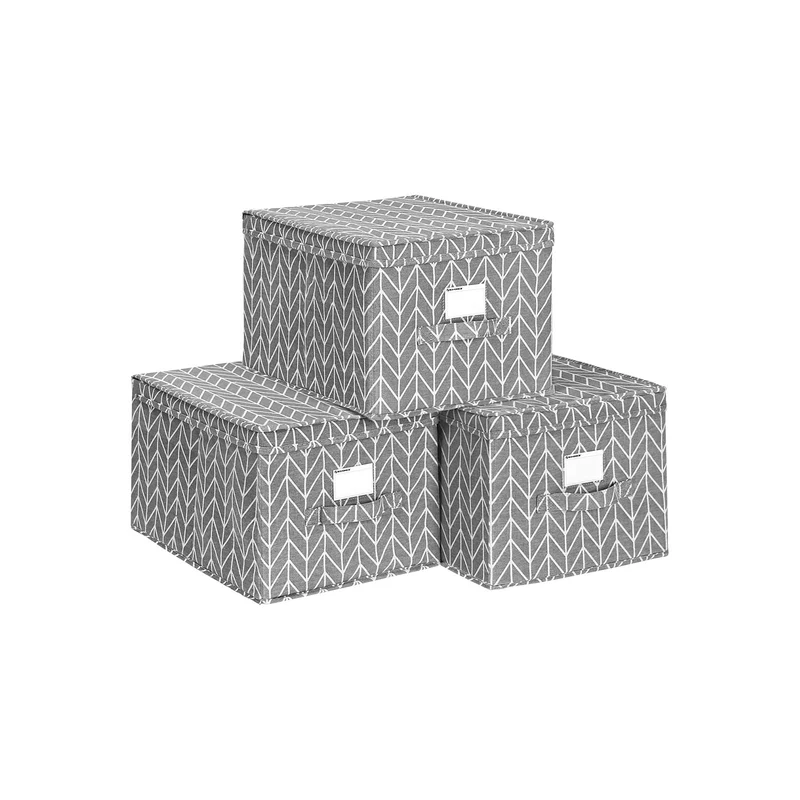 3 Boîtes rangement gris