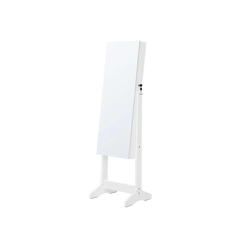 Armoire à bijoux sur pied blanc