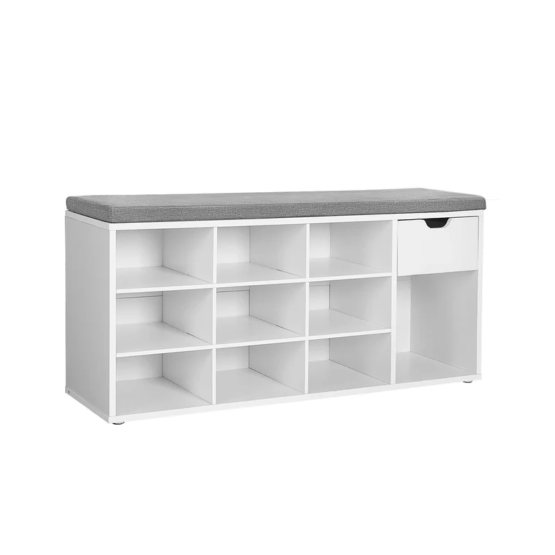Banc à chaussures blanc