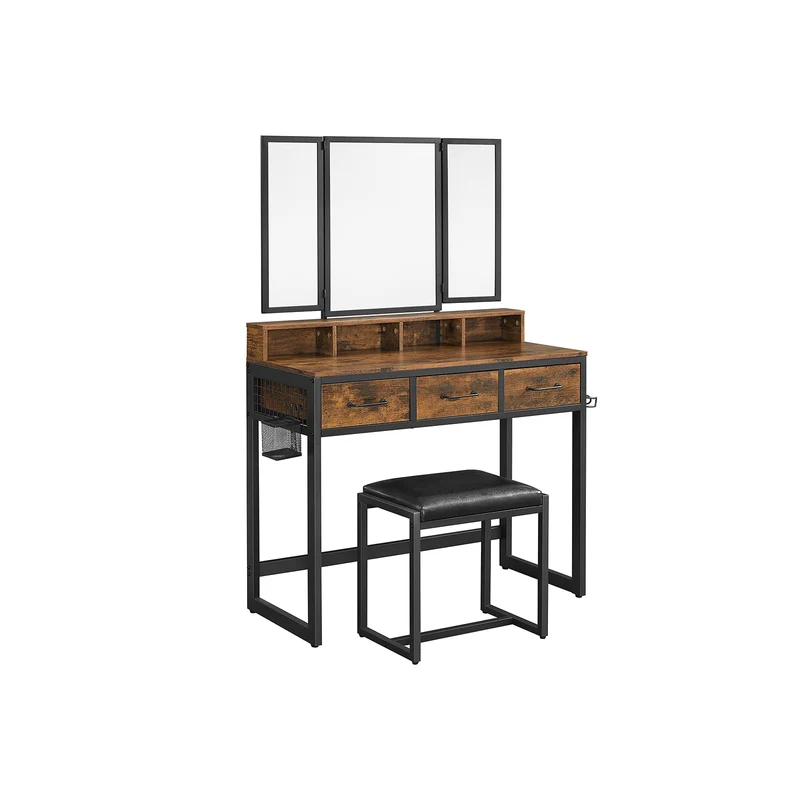 Table de maquillage avec tabouret