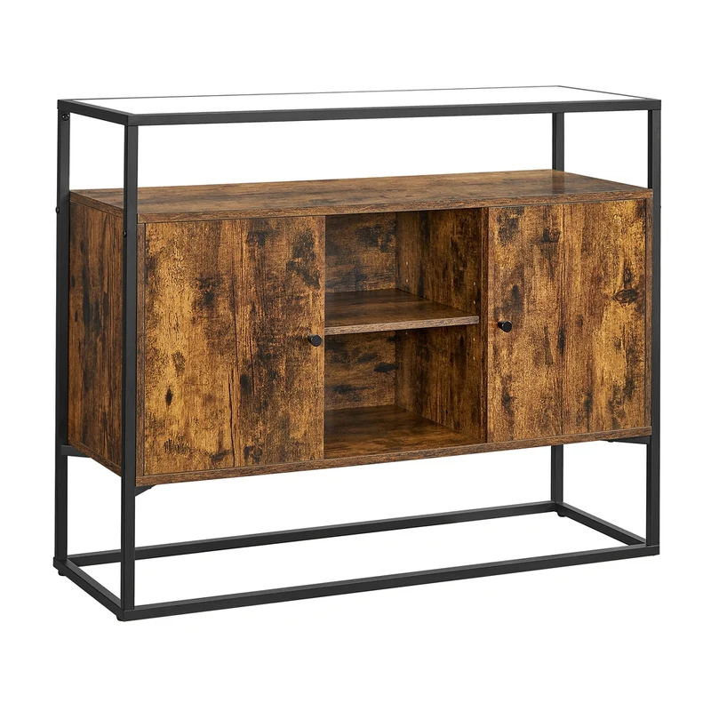 Meuble de rangement verre trempé