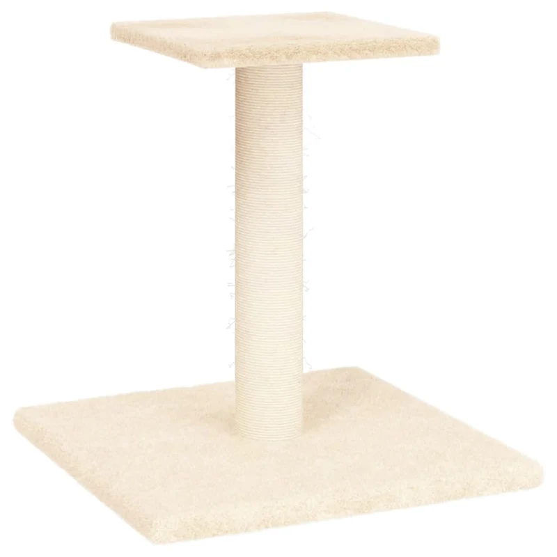 Arbre à chat meuble tour grimper jouet grattage grattoir escalade plateforme avec plate-forme 38 cm crème 02_0022727