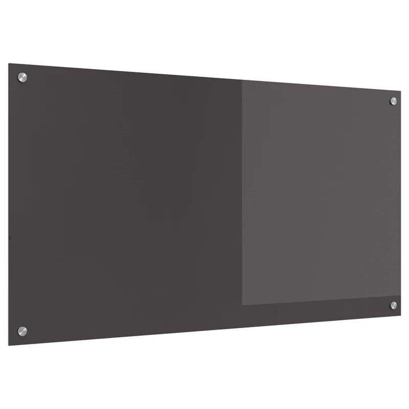 Dosseret de cuisine moderne 110 x 60 cm pratique avec installation rapide en verre trempé gris foncé 02_0058485