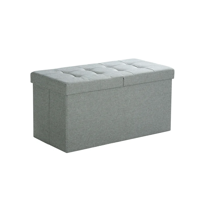 Coffre rangement 80L gris chiné