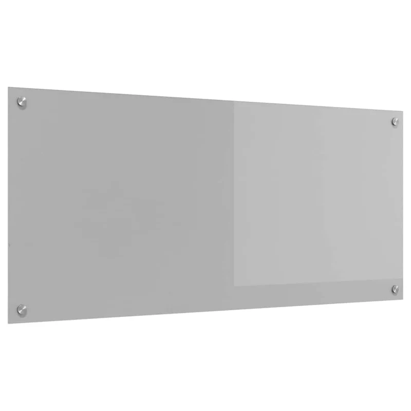 Dosseret de cuisine moderne épuré 110 x 50 cm thermorésistant style élégant en verre trempé gris clair 02_0058480