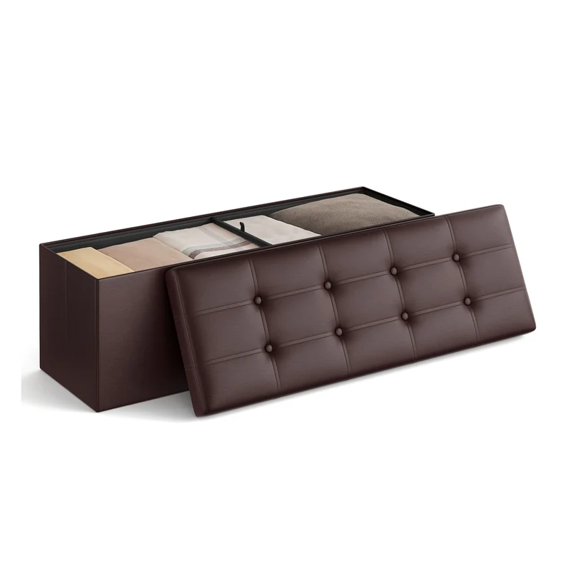 Banc de rangement 120L brun