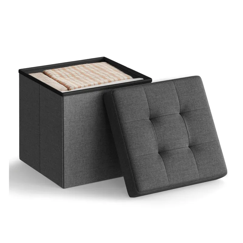 Coffre de rangement 40L gris foncé