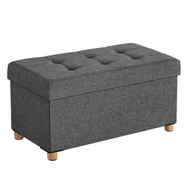 Banc de rangement rembourré pliable