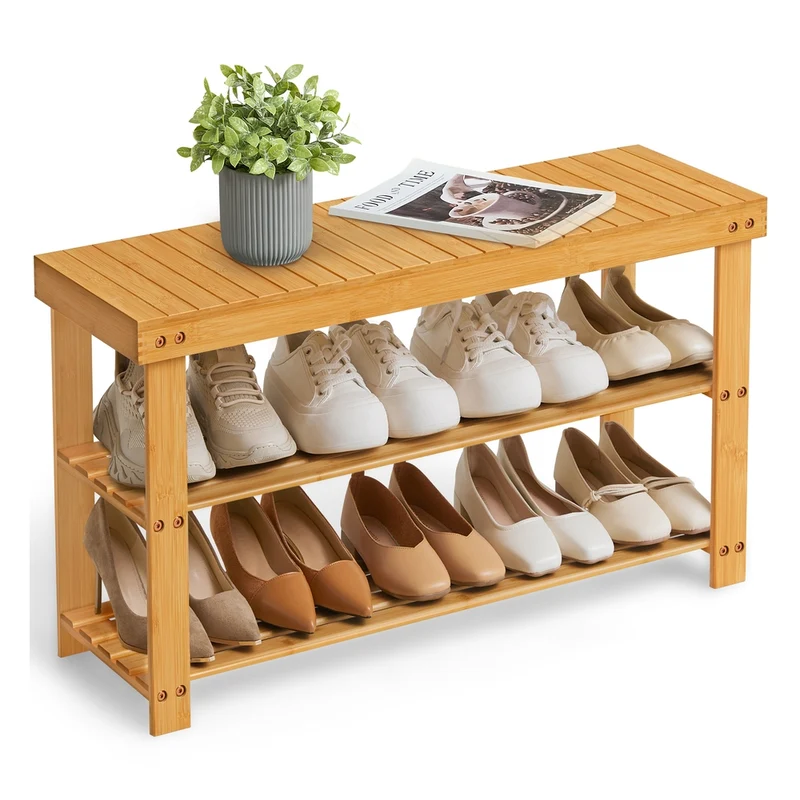 Banc à chaussures bambou