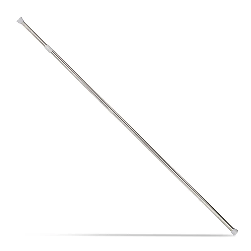 Tringle télescopique polyvalente réglable 66 x 110 cm montage sans perçage design intemporel en inox argenté 13_0004404