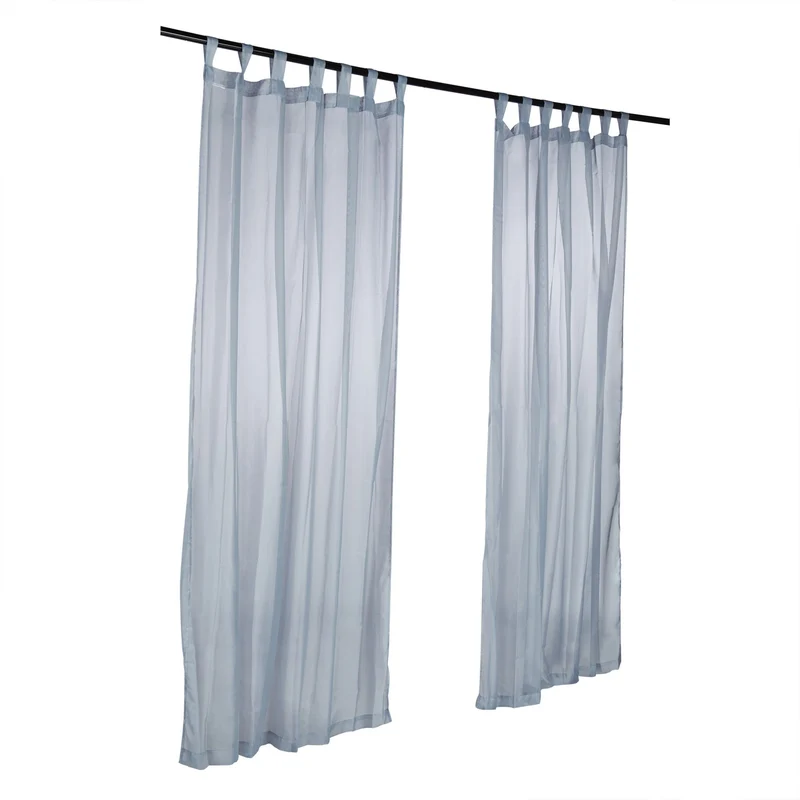 Lot de 2 rideaux transparents style épuré 245 x 140 cm légèrement brise-vue en polyester crème 13_0005883