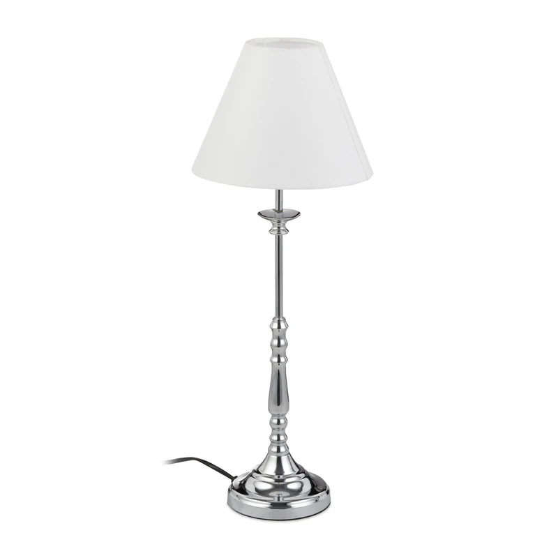 Lampe de table vintage éclairage classique pour salon chambre 30 x 20 x 20 cm en fer noir 13_0006144