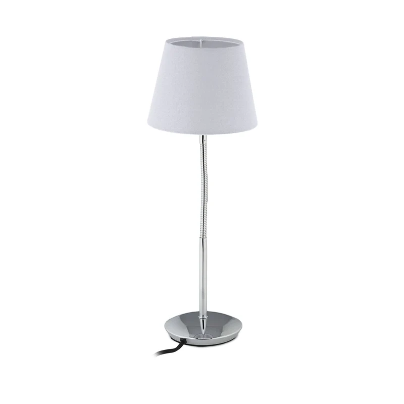 Lampe de table flexible design intemporel éclairage agréable 47 x 17 cm en métal chrome 13_0013507