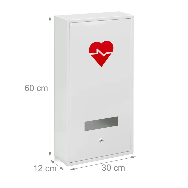 Armoire à pharmacie murale verrouillable 3 compartiments salle de bain fonctionnelle en acier blanc 13_0011731