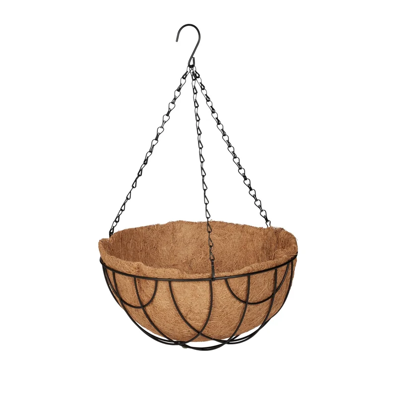 Lot de 3 suspensions pour plantes décoratives intérieur extérieur 80 x 20 x 20 cm en métal noir 13_0012390