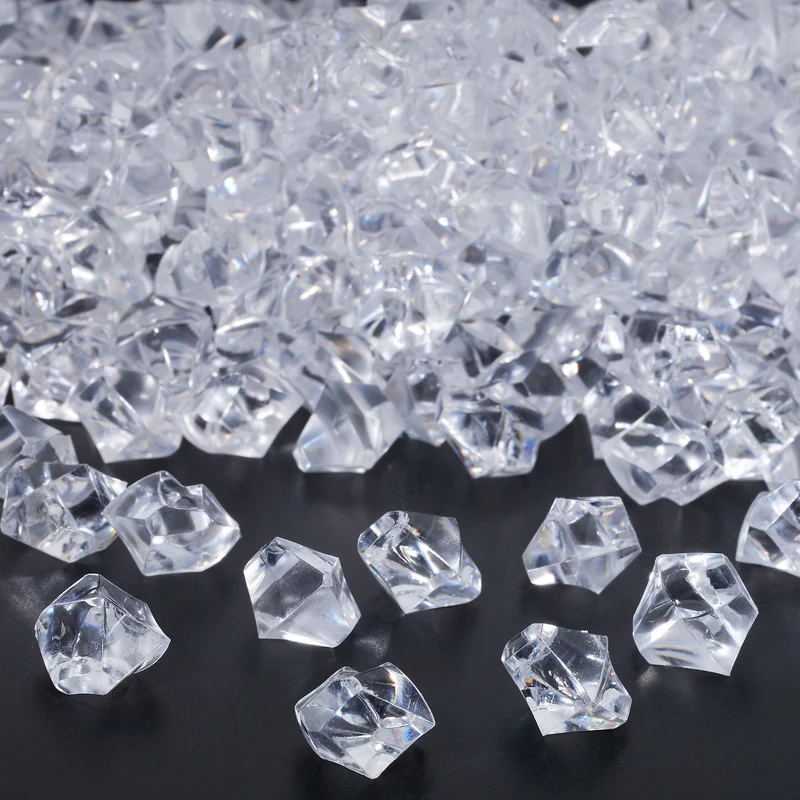 Lot de 900 diamants décoratifs raffinés accessoires mariage fête embellissement table en plastique transparent 13_0013039