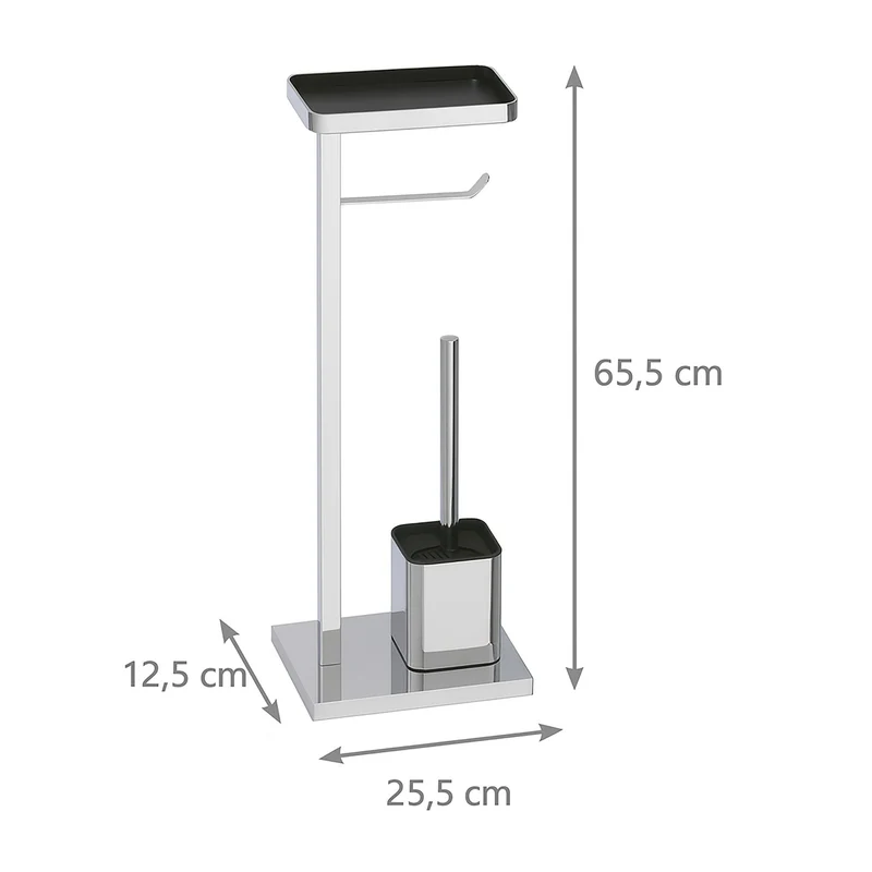 Ensemble WC moderne autocollant design pratique salle de bain 40 x 30 x 60 cm en acier inoxydable argenté 13_0017450