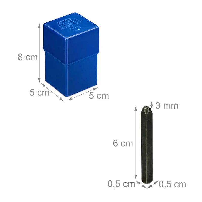 Lot de lettres à frapper 3 mm pour personnalisation objets créatifs finition robuste en acier au carbone noir 13_0015351