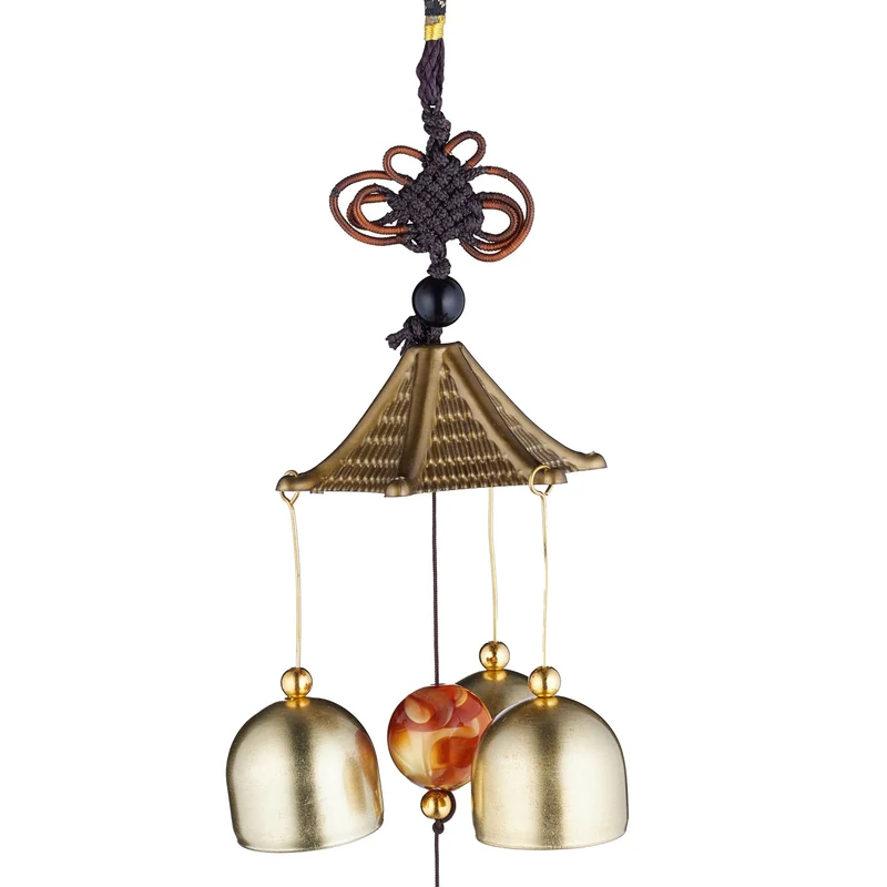 Lot de 2 carillons à vent décoratifs suspendus jardin balcon 60 x 10 cm ambiance zen en métal noir 13_0014405