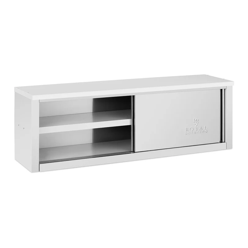 Armoire murale en inox acier inoxydable armoire murale avec portes coulissantes armoire murale de cuisine armoire suspendue en inox 1 500 x 400 x 500 mm capacité de charge de 75 kg 14_0005004