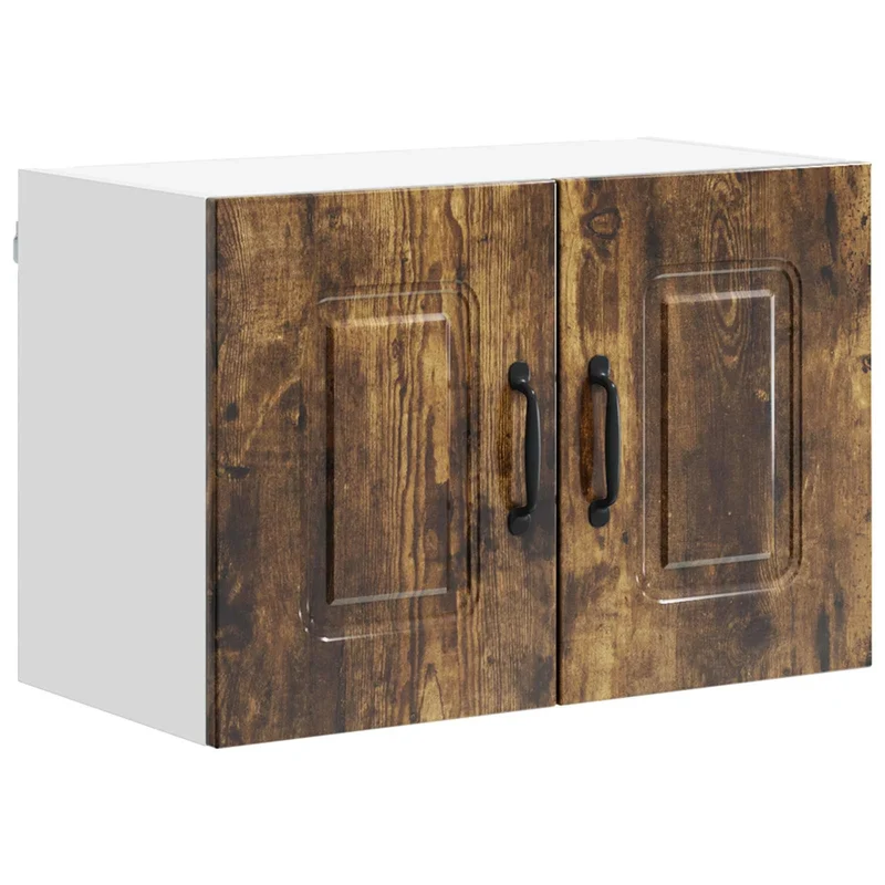 Armoire de cuisine contemporaine ample rangement 60 x 31 x 40 cm en bois d'ingénierie chêne fumé 02_0053603