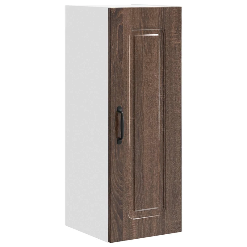 Armoire de cuisine rectangulaire design moderne grande capacité 30 x 31 x 80 cm en bois d'ingénierie chêne brun 02_0053697