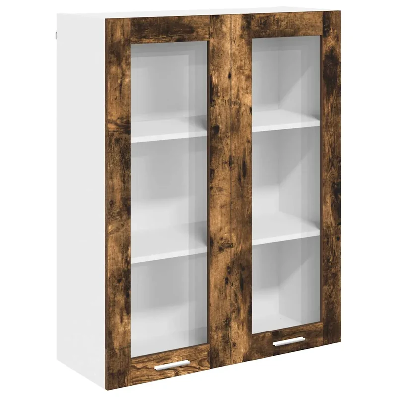 Armoire suspendue moderne avec grand espace de rangement 80 x 31 x 100 cm en bois d'ingénierie chêne fumé 02_0053437
