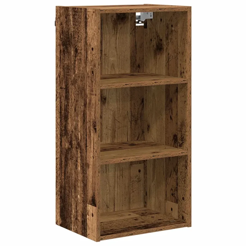 Armoire suspendue moderne bois ancien 40 x 29,5 x 80 cm grand espace de stockage design épuré en bois d'ingénierie ancien 02_0053487
