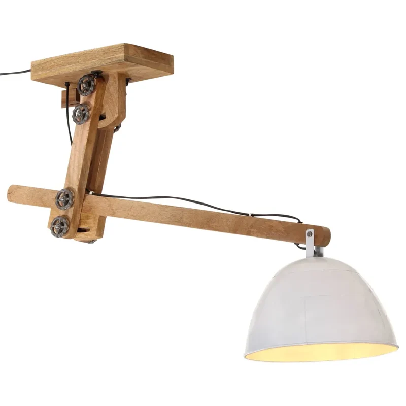 Plafonnier industriel style moderne ajustable 105 x 30 x 65-108 cm en fer blanc 02_0047537