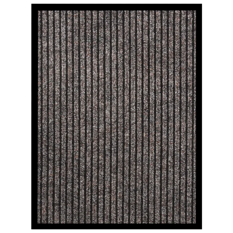 Paillasson rayé intérieur extérieur 40 x 60 cm confort antidérapant style contemporain en polypropylène beige 02_0046795