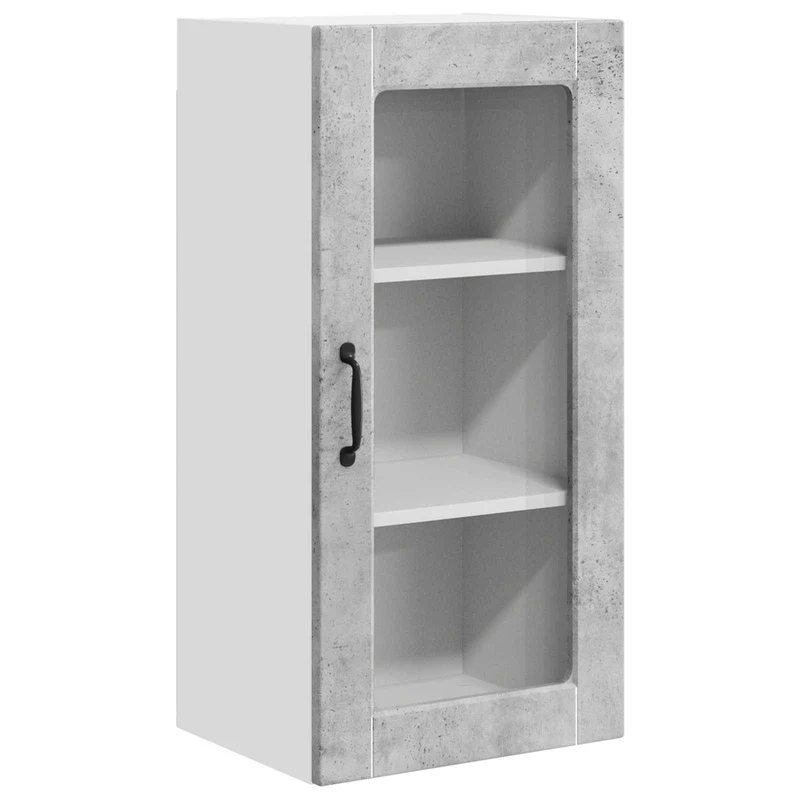 Armoire de cuisine moderne avec rangement pratique 40 x 31 x 80 cm en bois d'ingénierie gris béton 02_0054010