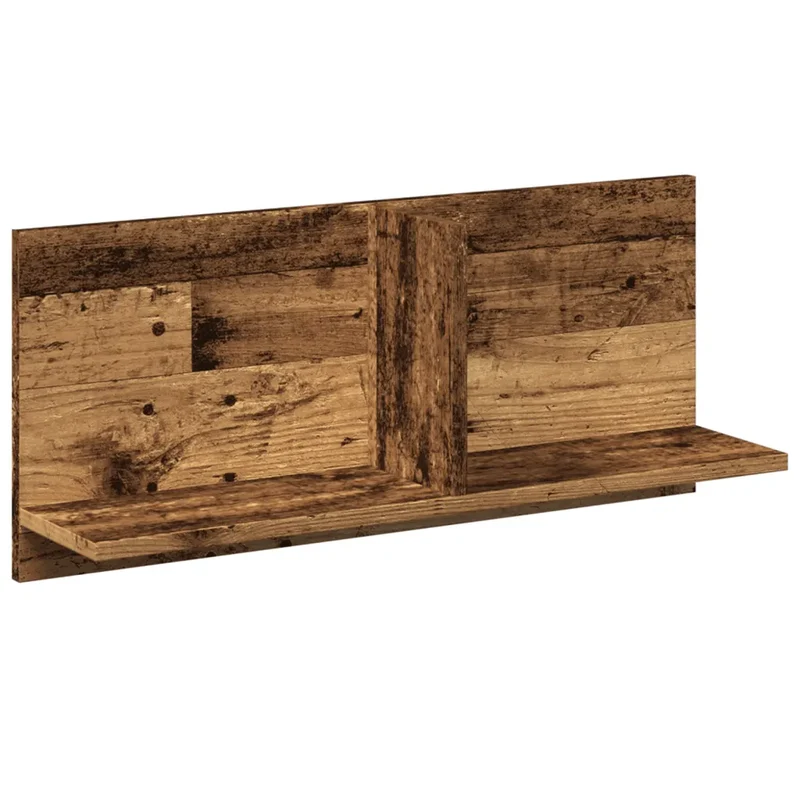 Armoire murale flottante 70 x 16 x 30 cm grand espace de rangement style vintage en bois d'ingénierie vieux bois 02_0050584
