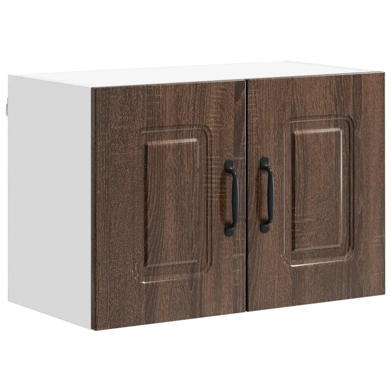 Armoire de cuisine rectangulaire moderne avec grand espace de stockage 60 x 31 x 40 cm en bois d'ingénierie chêne brun 02_0053607