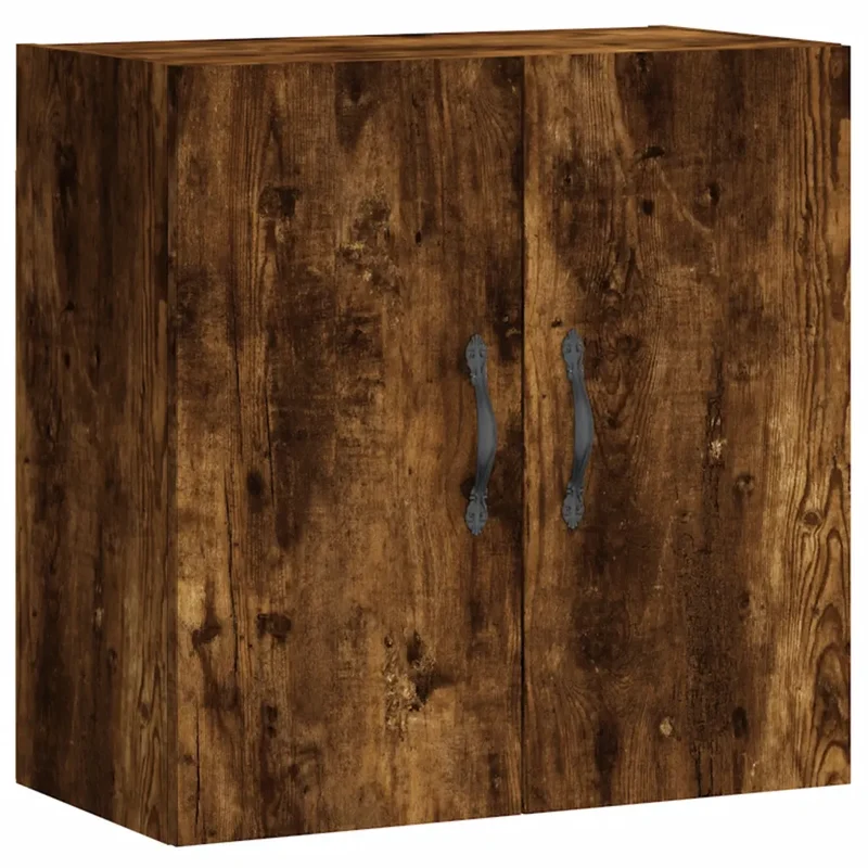 Armoire murale chêne fumé 60 x 31 x 60 cm design contemporain avec espace de rangement pratique en bois d'ingénierie 02_0048801