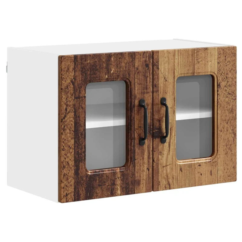 Armoire de cuisine rectangulaire moderne espace de rangement 60 x 31 x 40 cm en bois d'ingénierie bois ancien 02_0053659