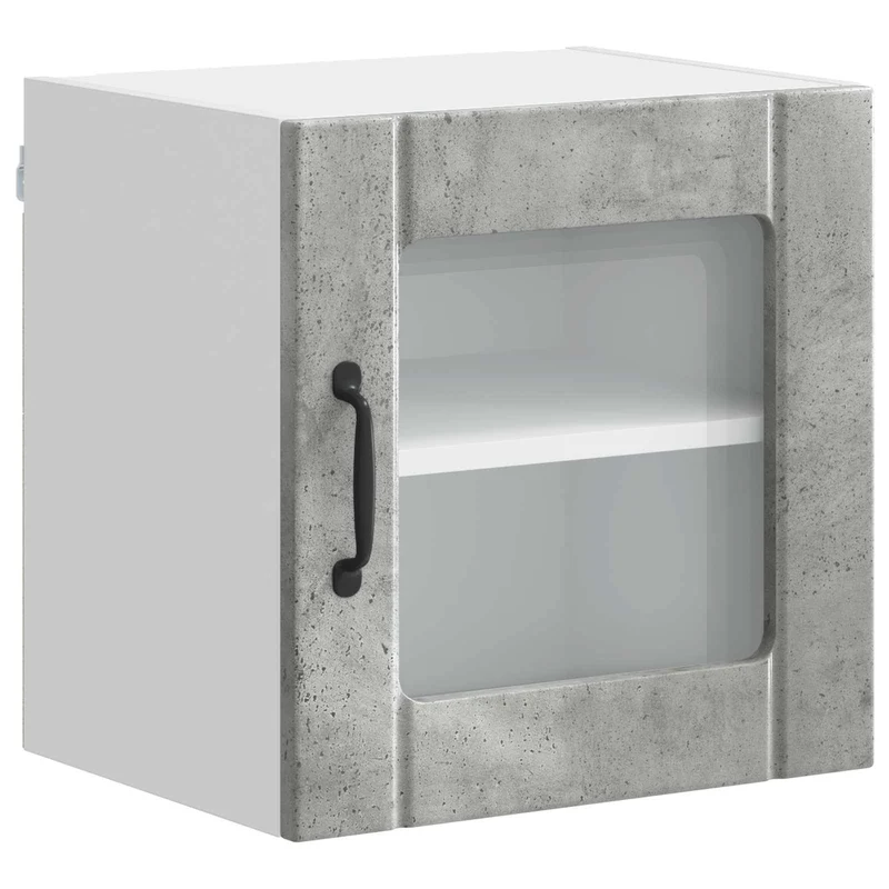Armoire de cuisine moderne design épuré rangement pratique 40 x 31 x 40 cm en bois d'ingénierie gris béton 02_0053869