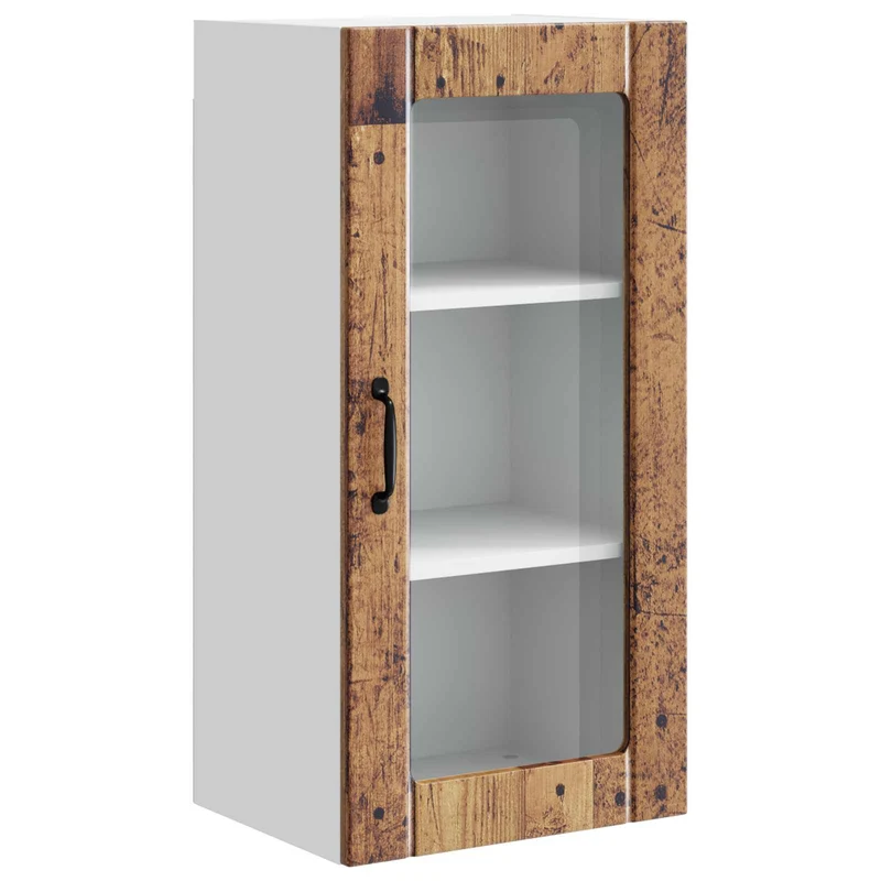 Armoire murale de cuisine moderne avec étagères 40 x 31 x 80 cm en bois d'ingénierie bois ancien 02_0054345