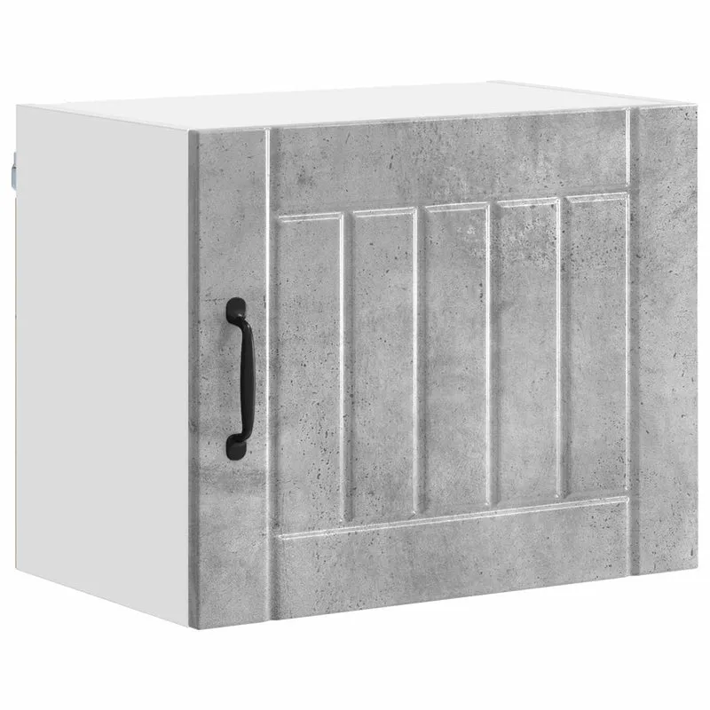 Armoire de cuisine moderne rectangulaire rangement pratique 50 x 31 x 40 cm en bois d'ingénierie gris béton 02_0053929